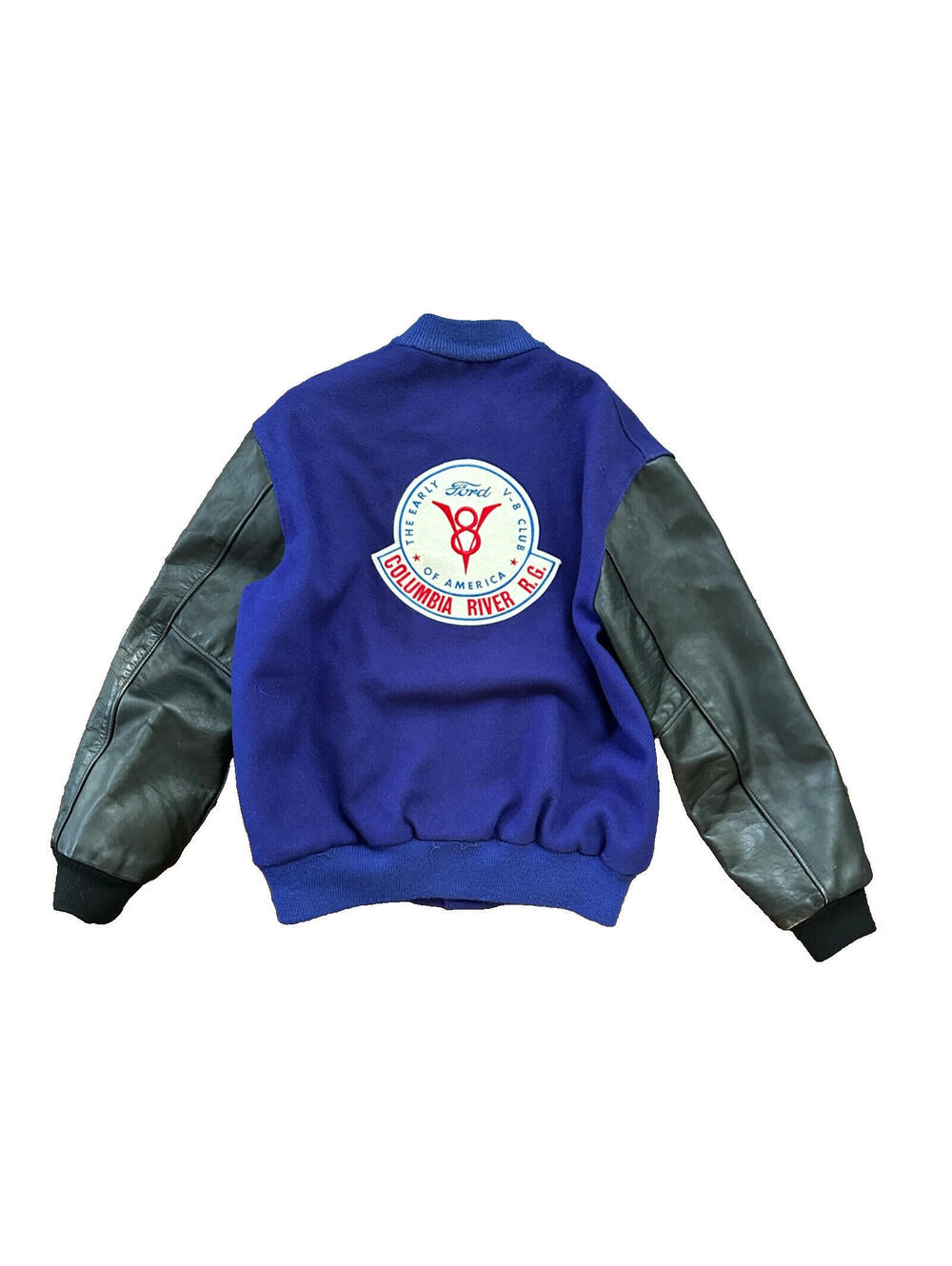 Ford VTG Dehen Varsity Blue V8 Columbia River Letterman 70s Jacket Size 44